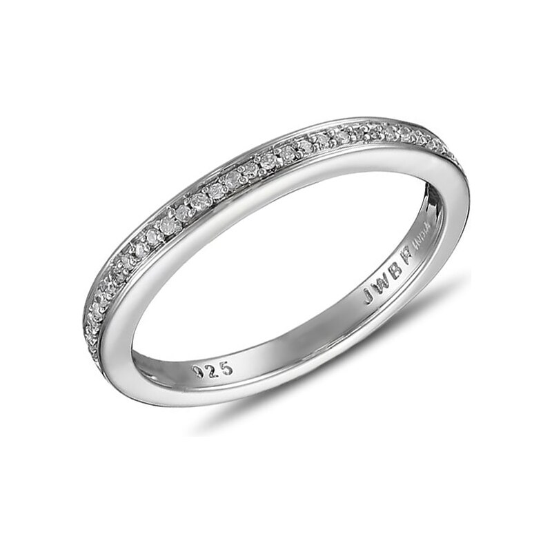 Stříbrný prsten s brilianty KLENOTA