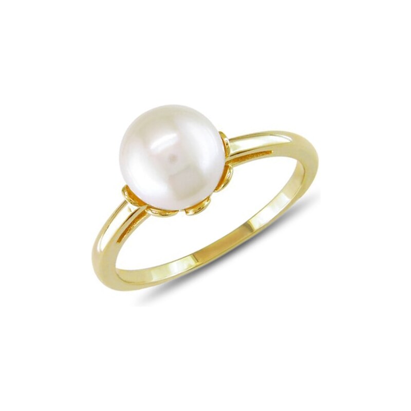 Zlatý prsten s perlou akoya KLENOTA k0052013