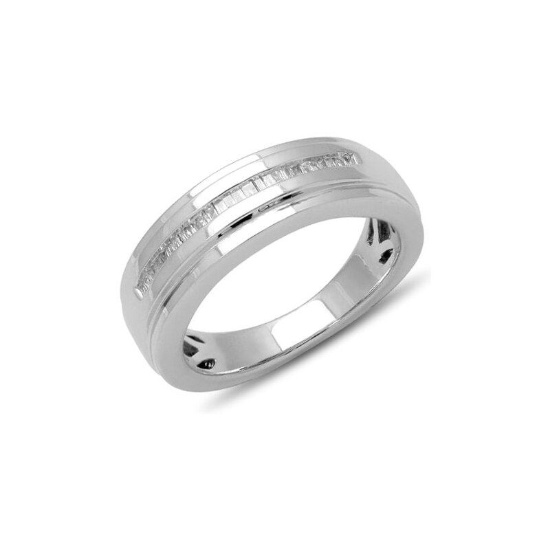 Stříbrný pánský prsten s diamanty KLENOTA sil2969