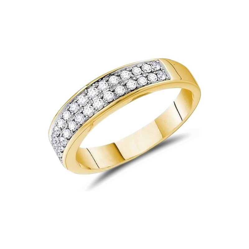 Zlatý pánský prsten s diamanty KLENOTA je2900