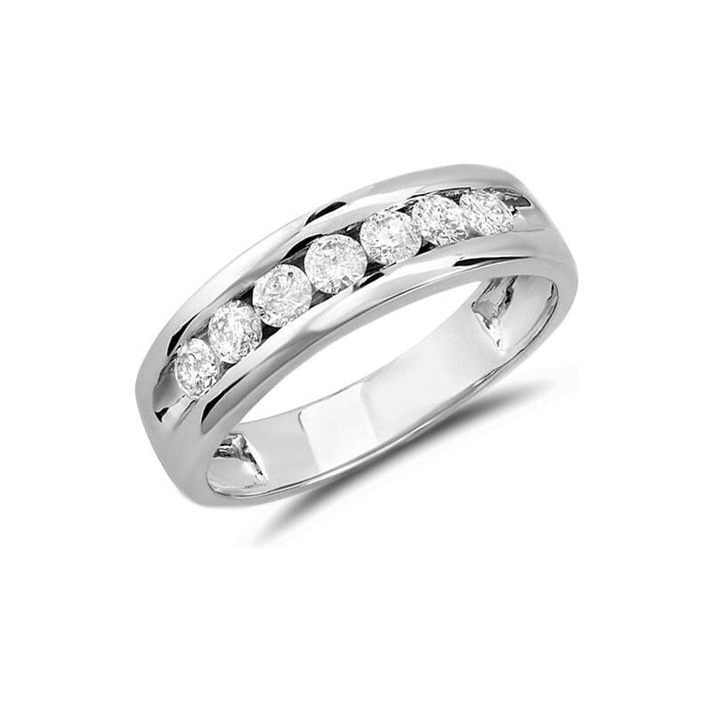 Pánský prsten z bílého zlata KLENOTA je2901