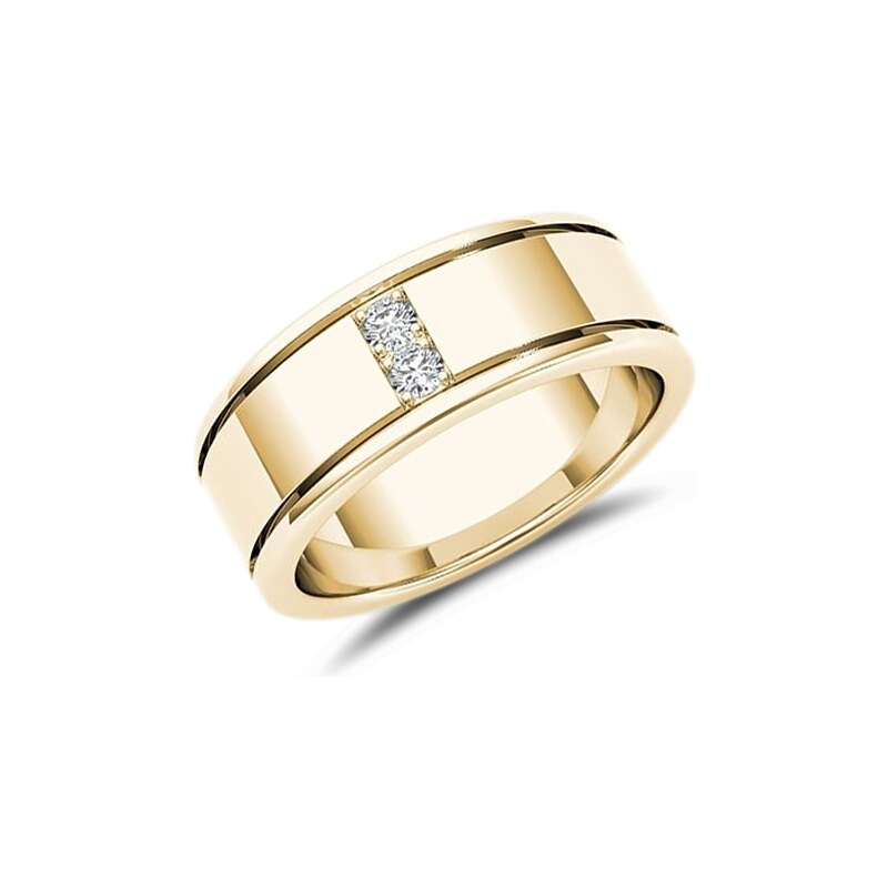 Zlatý pánský prsten s brilianty KLENOTA je3216