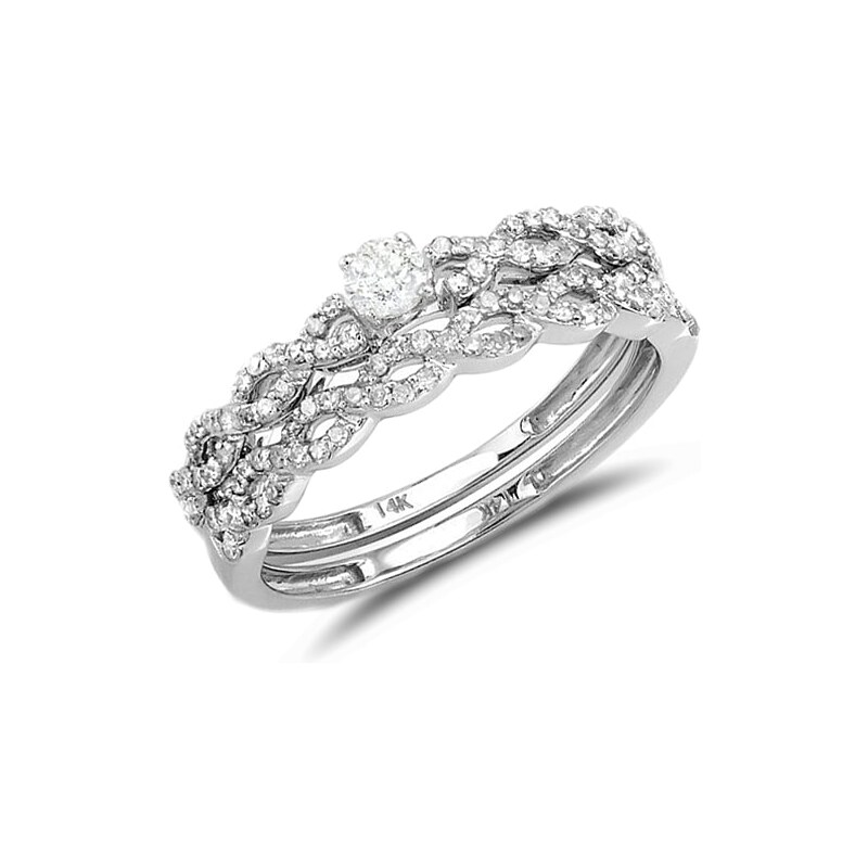 Elegantní set zásnubního a snubního prstenu KLENOTA je2432