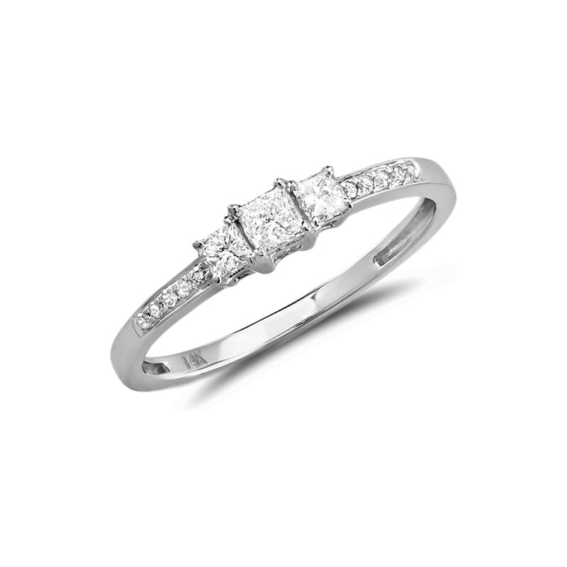 Diamantový zásnubní prsten KLENOTA je2100