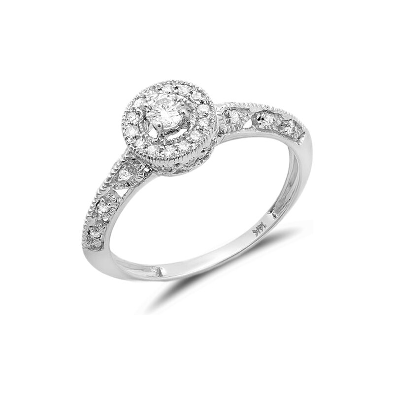 Exkluzivní zásnubní prsten s diamanty KLENOTA je2426