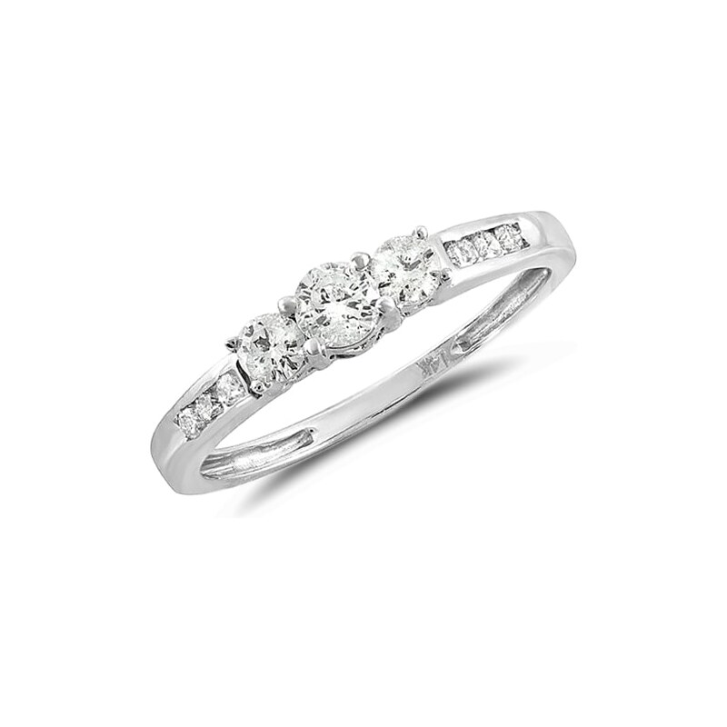 Zásnubní prsten s diamanty KLENOTA je2239