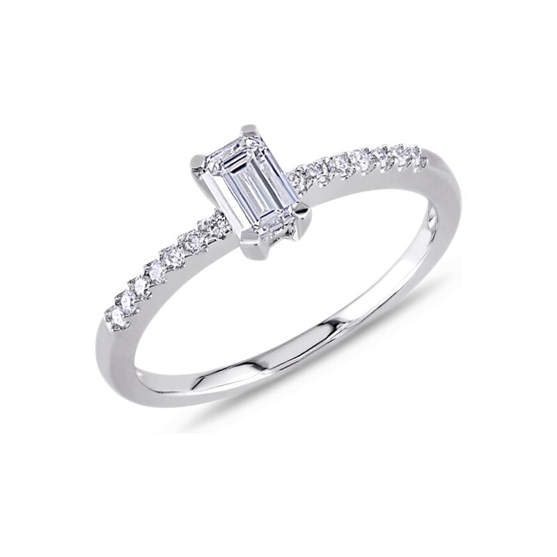 Zásnubní prsten s diamanty KLENOTA kln1136