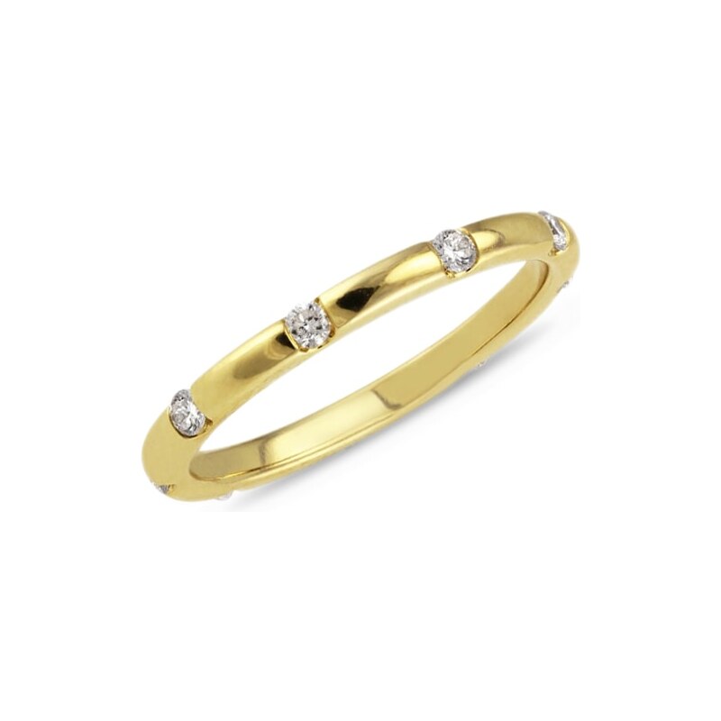 Briliantový prsten ve žlutém zlatě KLENOTA kln1130y