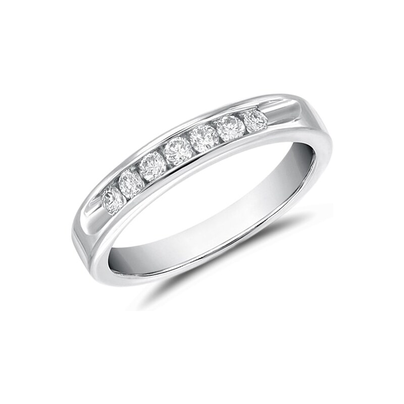 Briliantový prsten z bílého zlata KLENOTA je3215