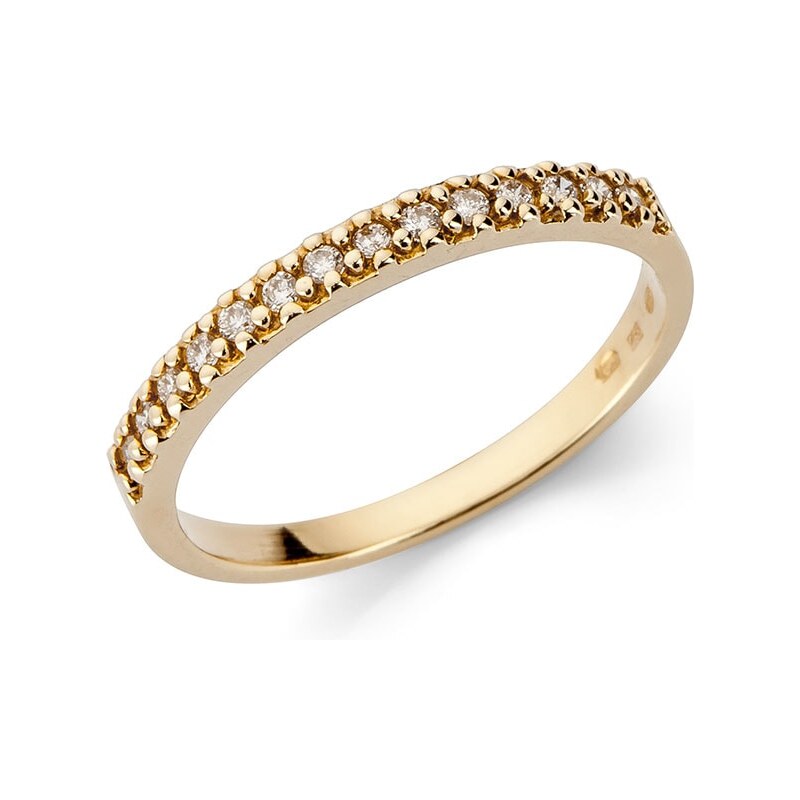 Diamantový prsten ze žlutého zlata KLENOTA kln1257