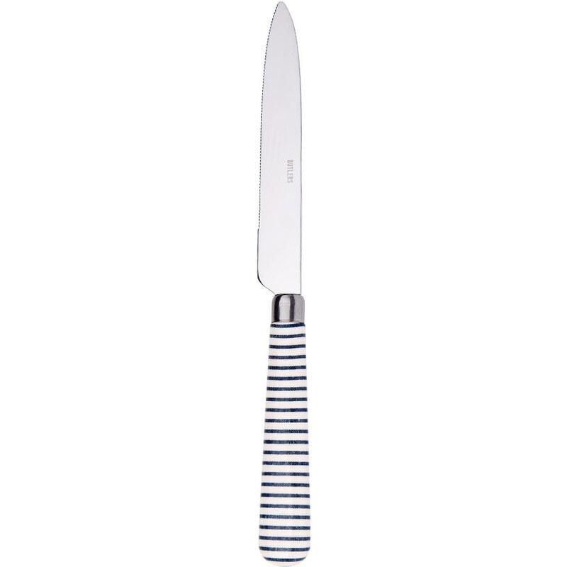 BISTRO Nůž pruhy - bílá/modrá