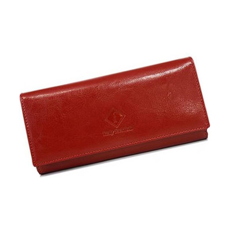 ITALY FASHION Kožená luxusní dámská peněženka v červené barvě