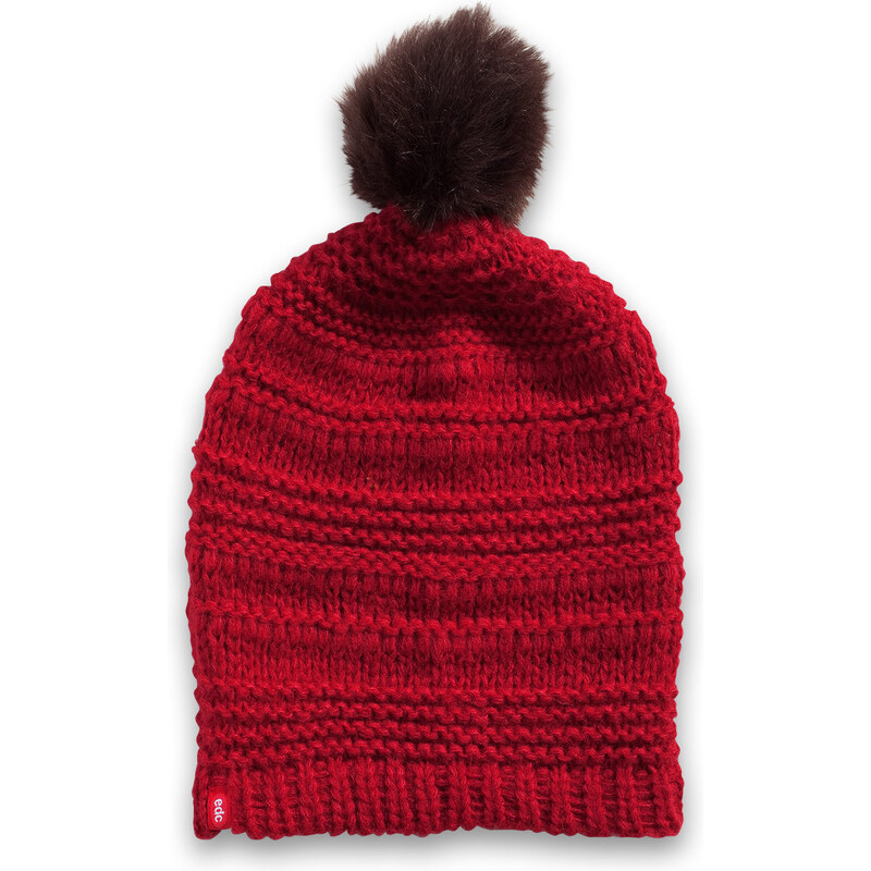 Esprit knitted hat with pompom