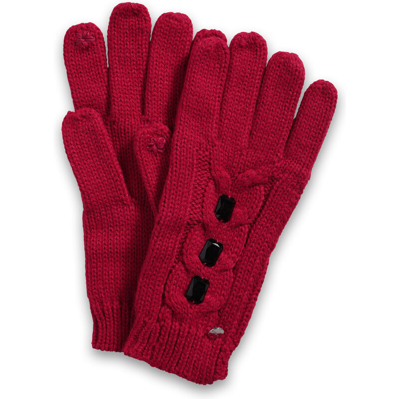 Esprit knit gloves with decorative stones