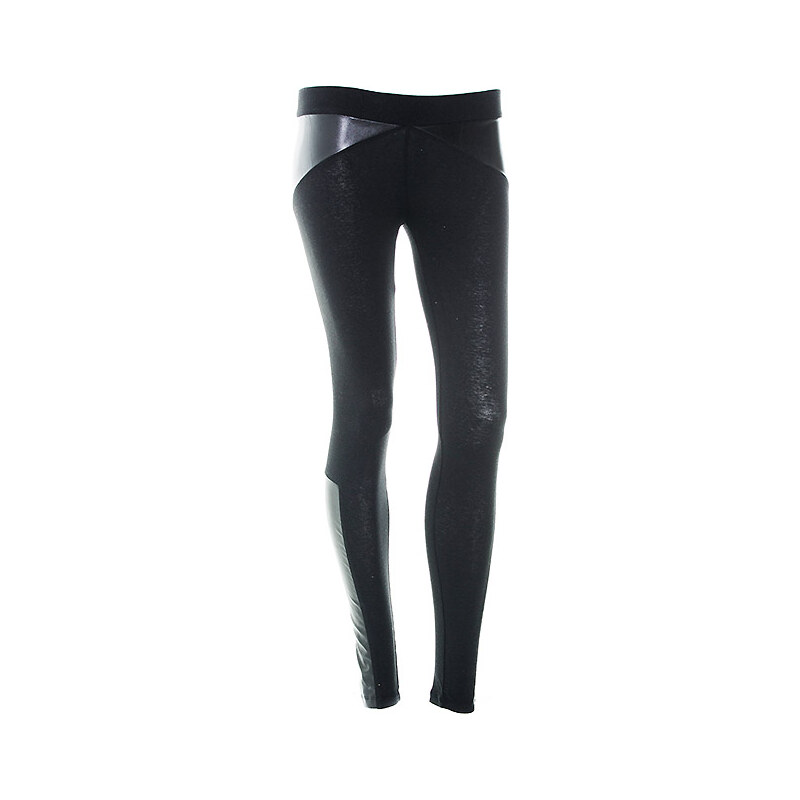 Terranova Leggings with faux leather inserts