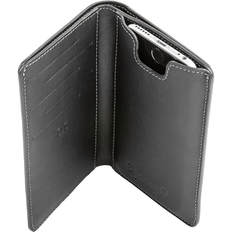 Danny P. Kožená peněženka s pouzdrem na iPhone 7/6S/6, Černá