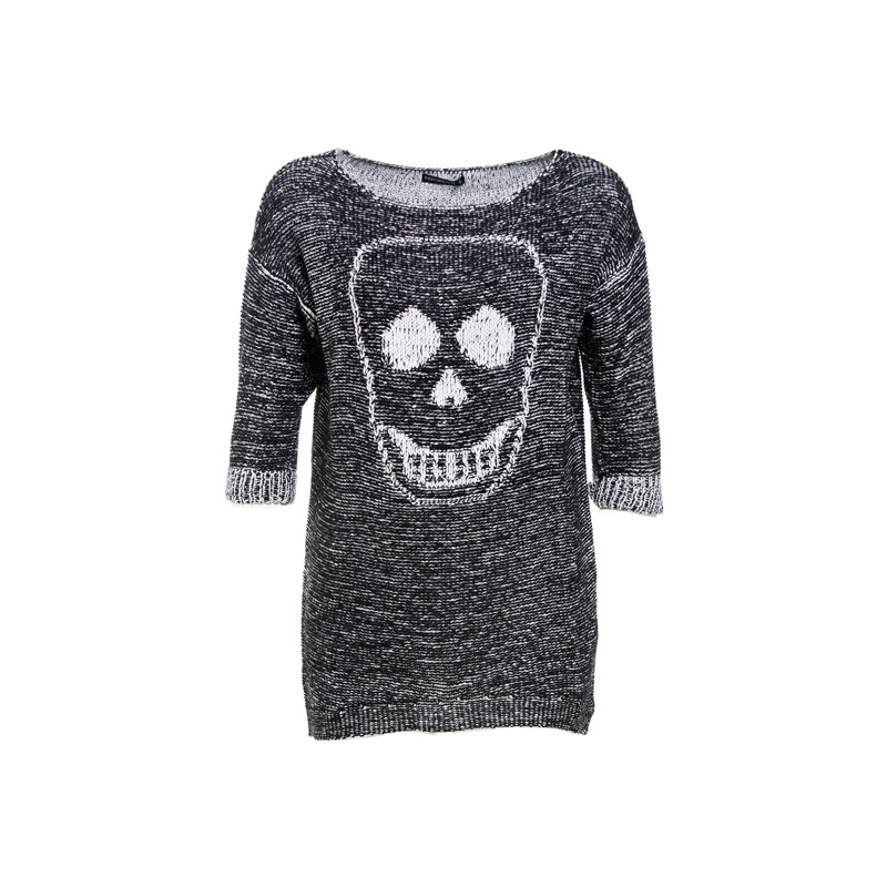 Terranova Sweater with jacquard skull