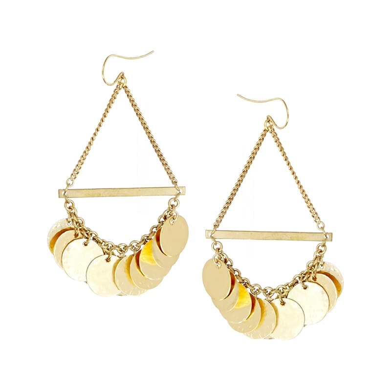 Made Mduara Disc Drop Earrings - Gold