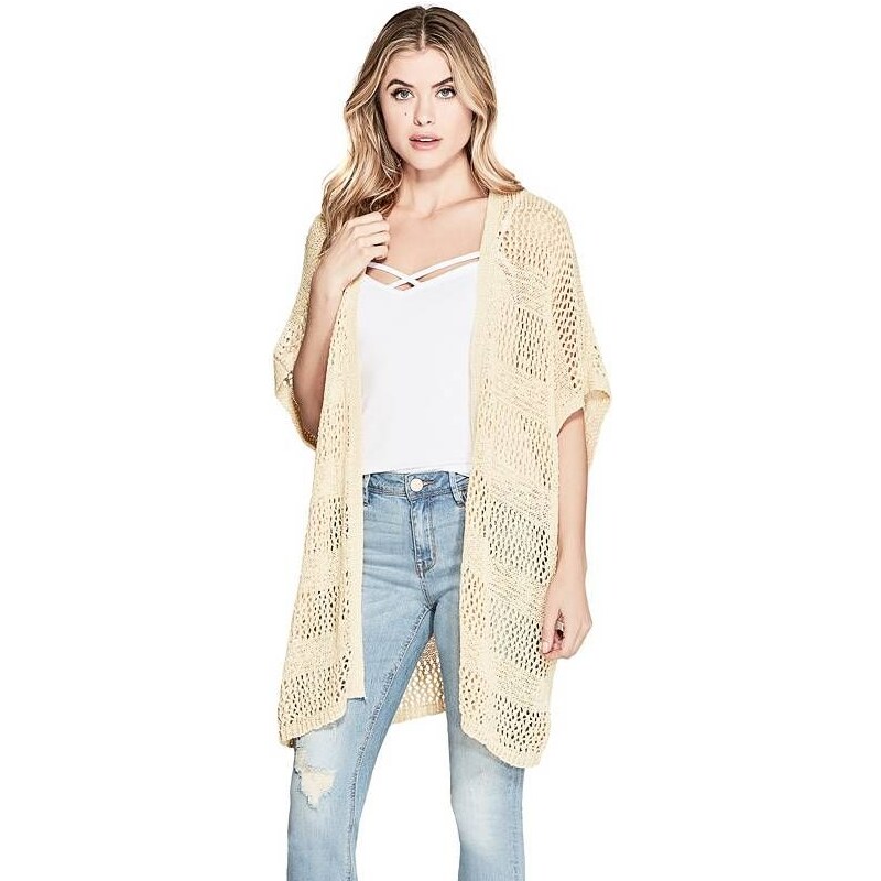 GUESS dámský svetr Andi Crochet Cardigan XS/S