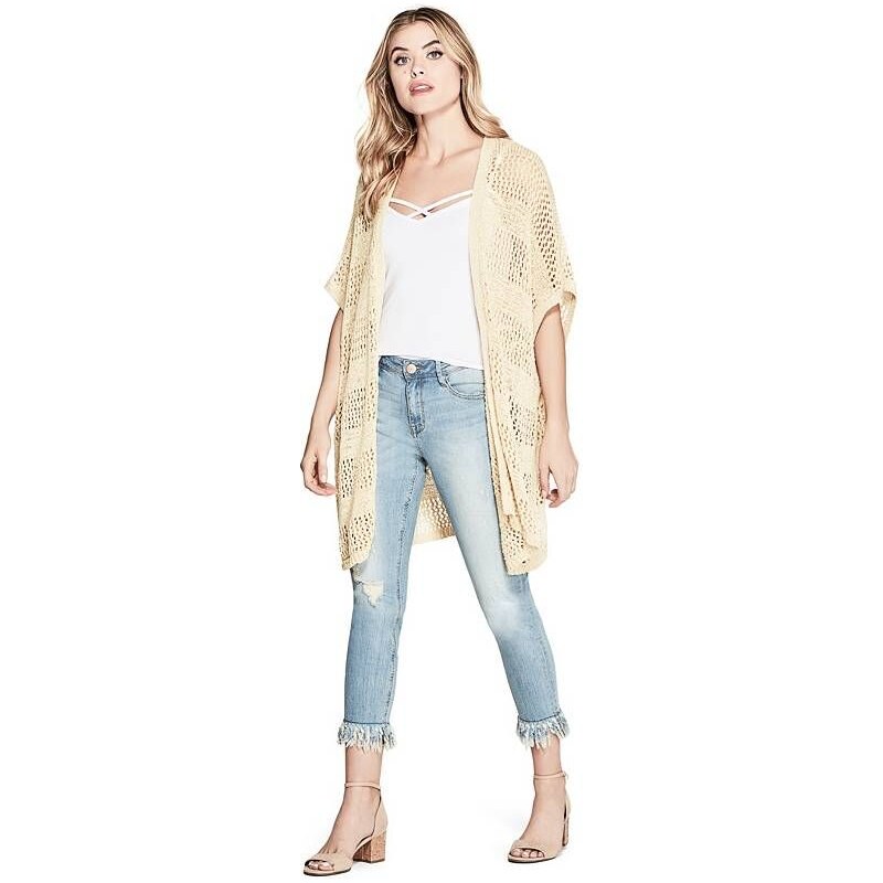 GUESS dámský svetr Andi Crochet Cardigan XS/S