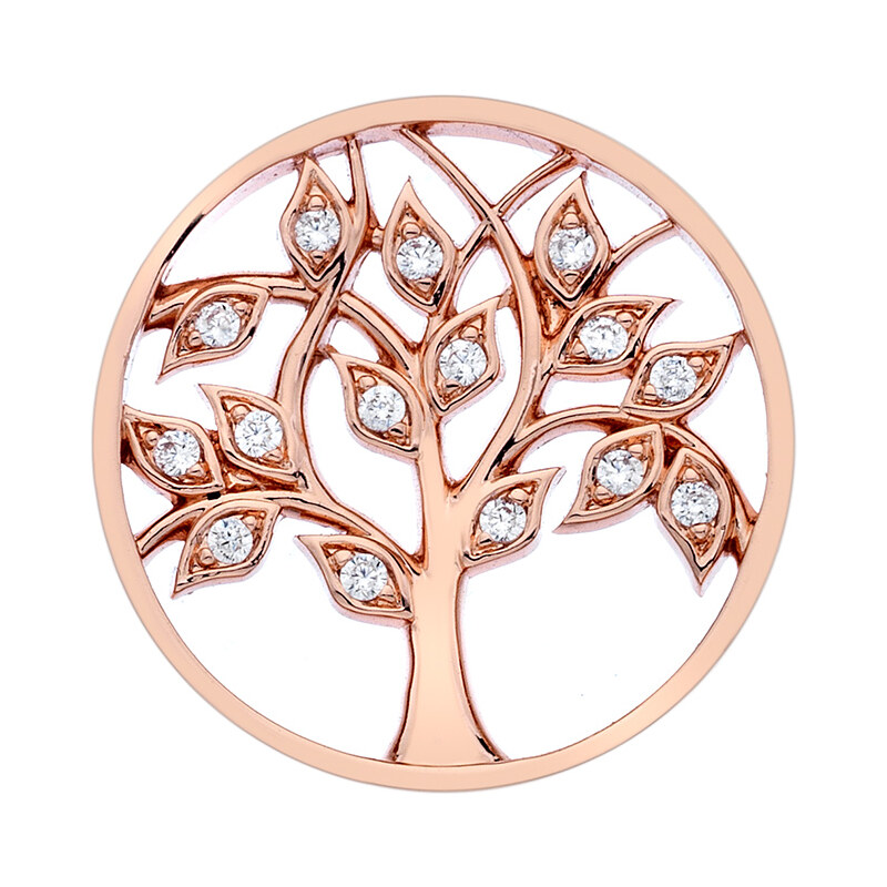 Přívěsek Hot Diamonds Emozioni Tree Of Life Rose Gold Coin 33 mmPřívěsek Hot Diamonds Emozioni Tree Of Life Rose Gold Coin