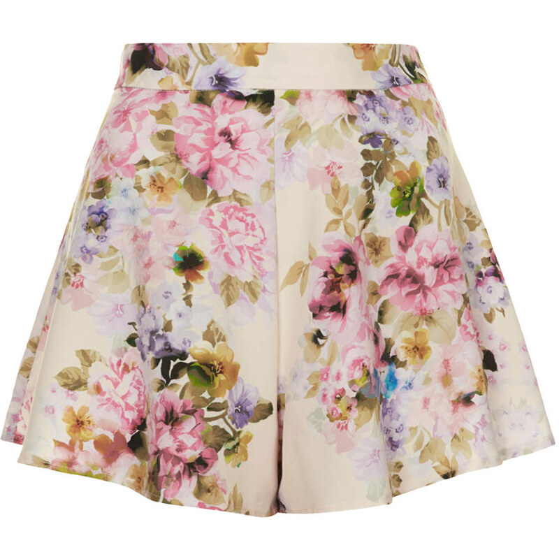 Topshop **Floral High-Waisted Shorts by Oh My Love