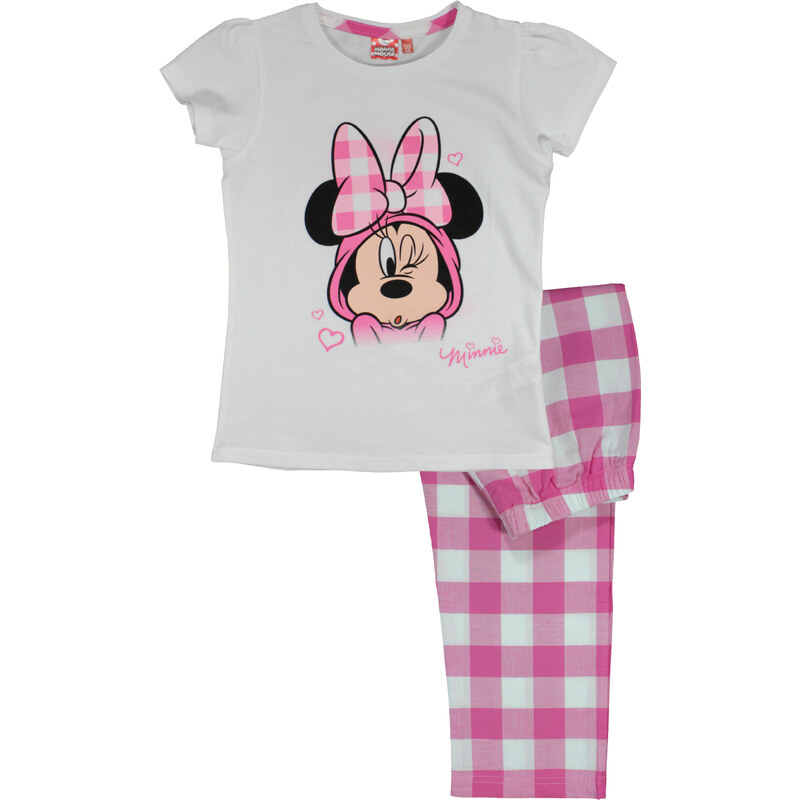 E plus M Dívčí pyžamo Minnie - růžovobílé