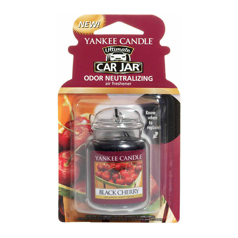 Yankee Candle – Car Jar gelová visačka Black Cherry (Zralé třešně), 1 ks