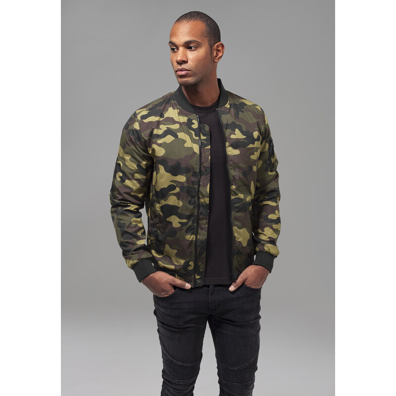 UC Men Light Camo Bomber Jacket woodcamo