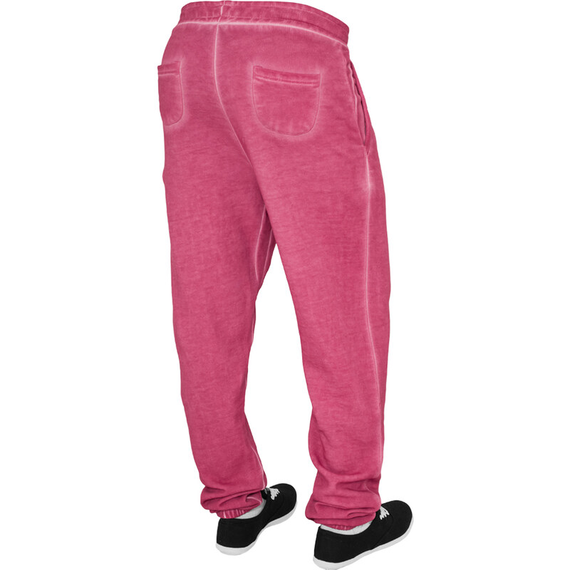 Dámské tepláky Urban Classics Ladies Spray Dye Sweatpant - růžové