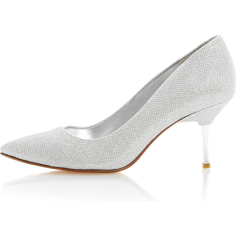 Topshop **Brill Lurex Pointed Toe Court Shoes by Dune
