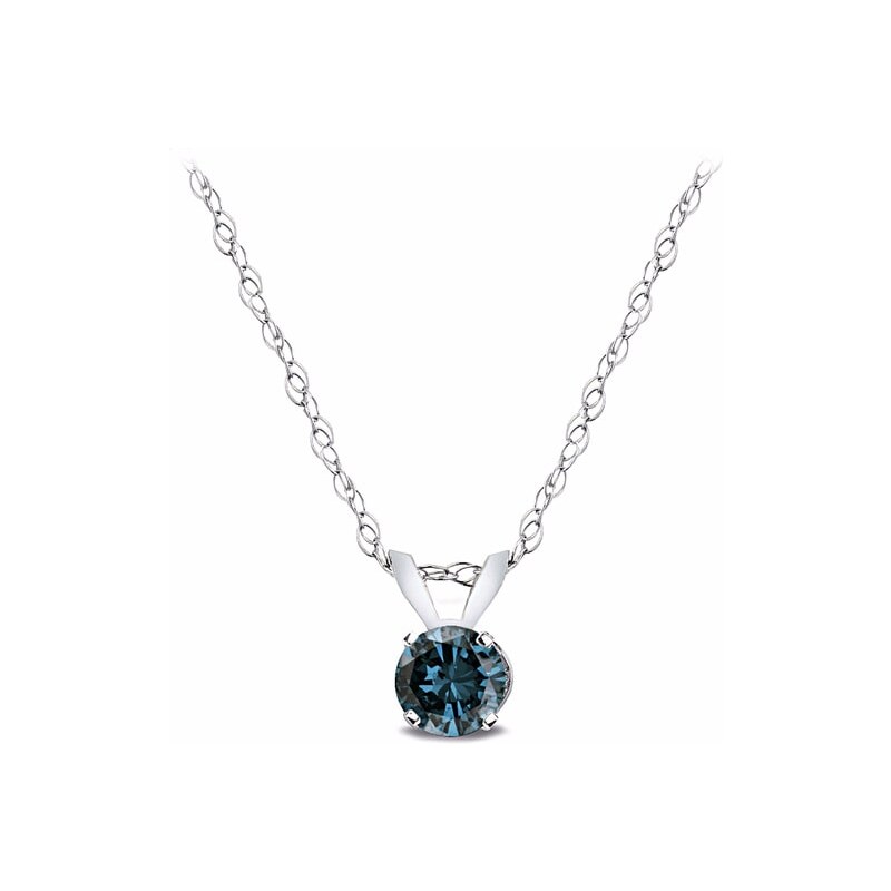 Zlatý náhrdelník s modrým diamantem KLENOTA je3065