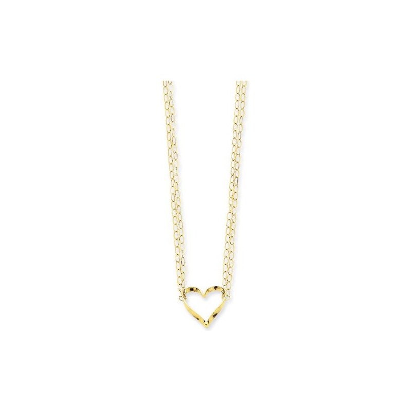Zlatý náhrdelník s přívěskem ve tvaru srdce KLENOTA je2566
