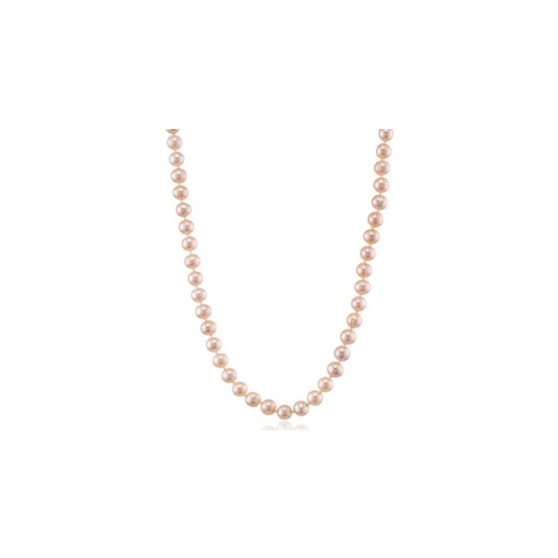 Růžový perlový náhrdelník ve stříbře KLENOTA sil052