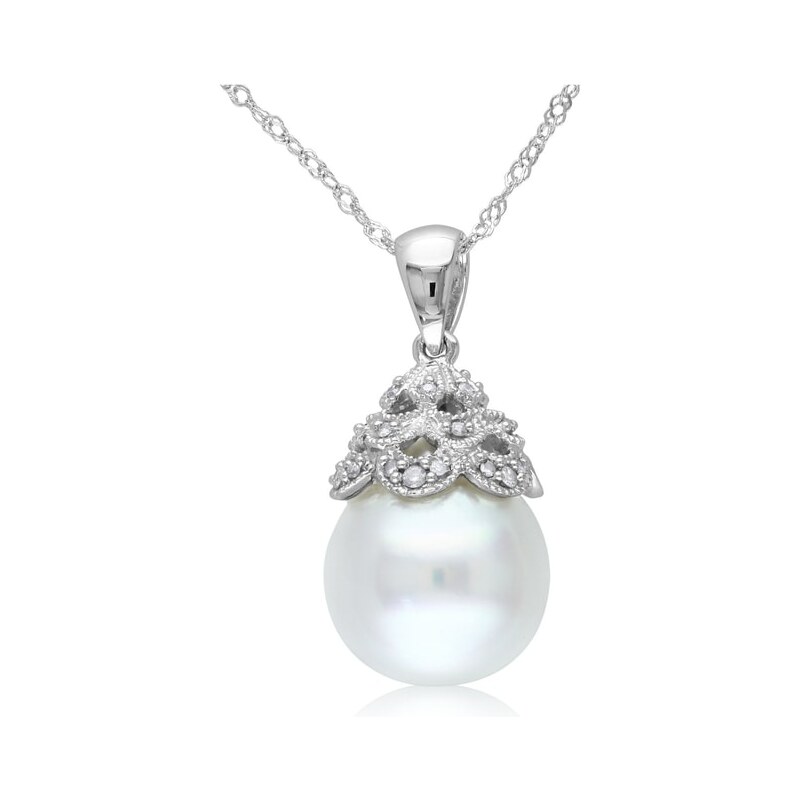Náhrdelník s perlou Jižního Pacifiku a diamanty KLENOTA je055