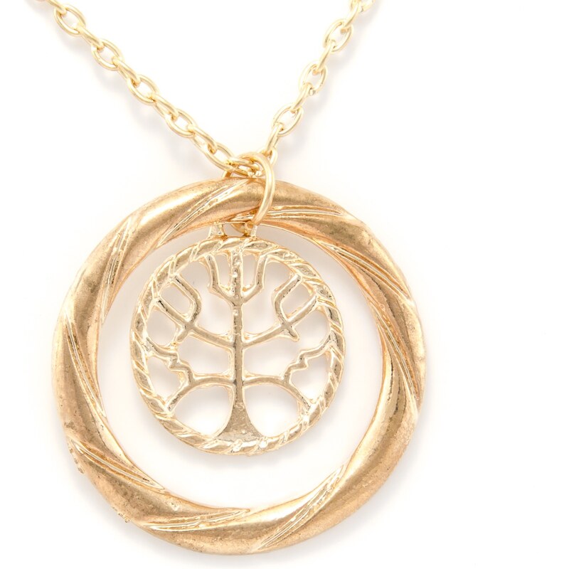 JewelsHall Divergence náhrdelník frakce Mírumilovnost (symbol stromu) Zlatá