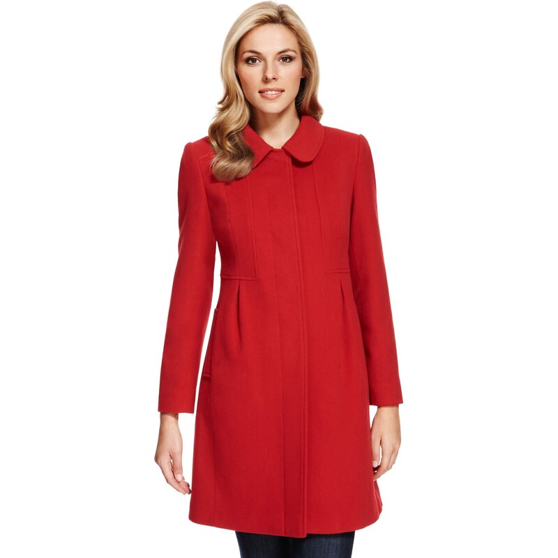 Marks and Spencer M&S Collection Wool Blend Dolly Coat with Cashmere