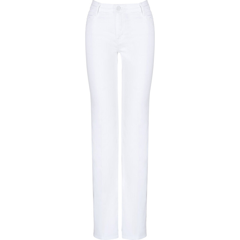 Mother High-Waisted Wide Leg Jeans in White