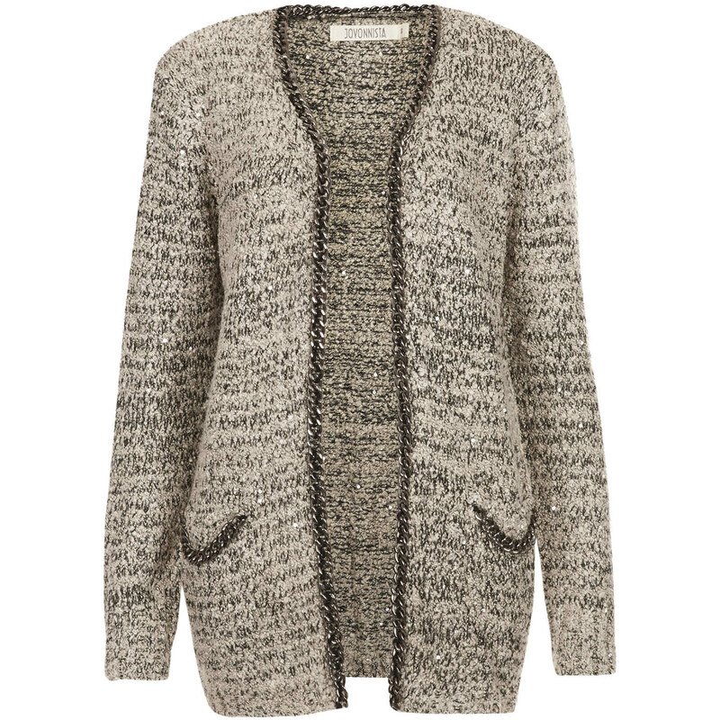 Topshop **Clio Chain and Sequins Cardi by Jovonnista