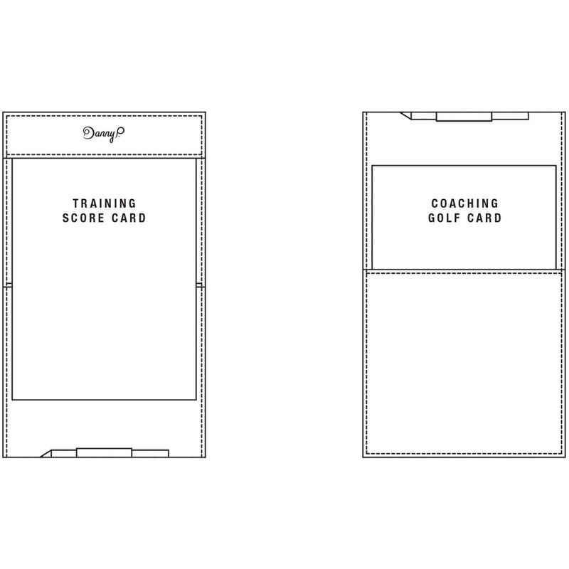Danny P. Kožené pouzdro na golfovou score kartu, černé