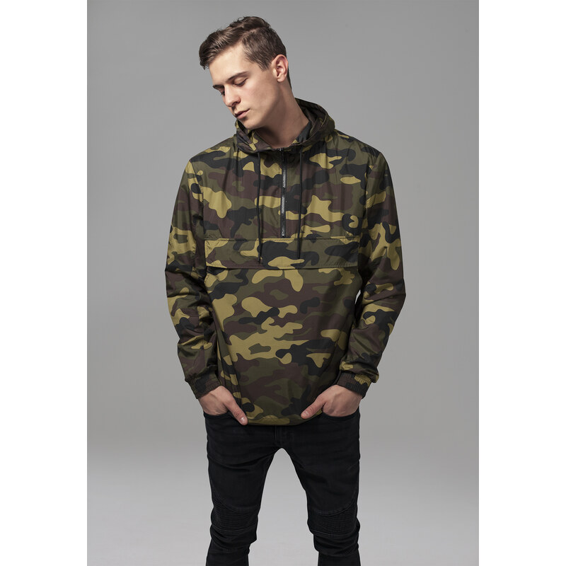 UC Men Camo Pull Over Windbreaker woodcamo