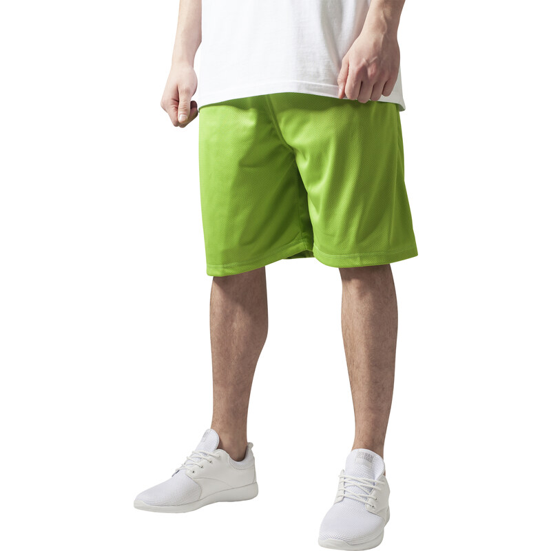 Urban Classics Pánské kraťasy Bball Mesh zelené