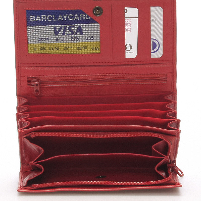 Stylová červená dámská peněženka - Delami Vippe červená