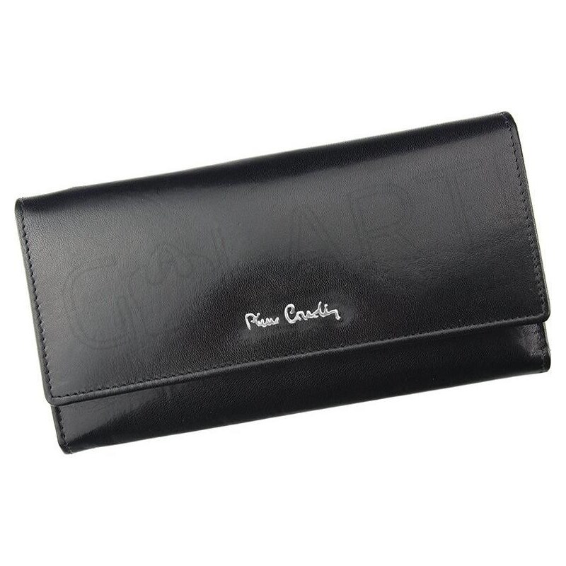 Pierre Cardin Praktická dámská kožená peněženka v klasickém černém provedení