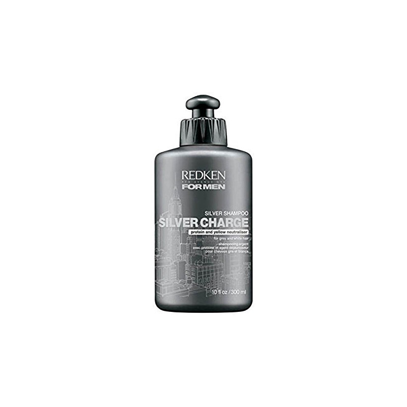 Redken Posilující šampon pro muže pro šedé a bílé vlasy Silver Charge (Fortifying Silver Shampoo) 300 ml