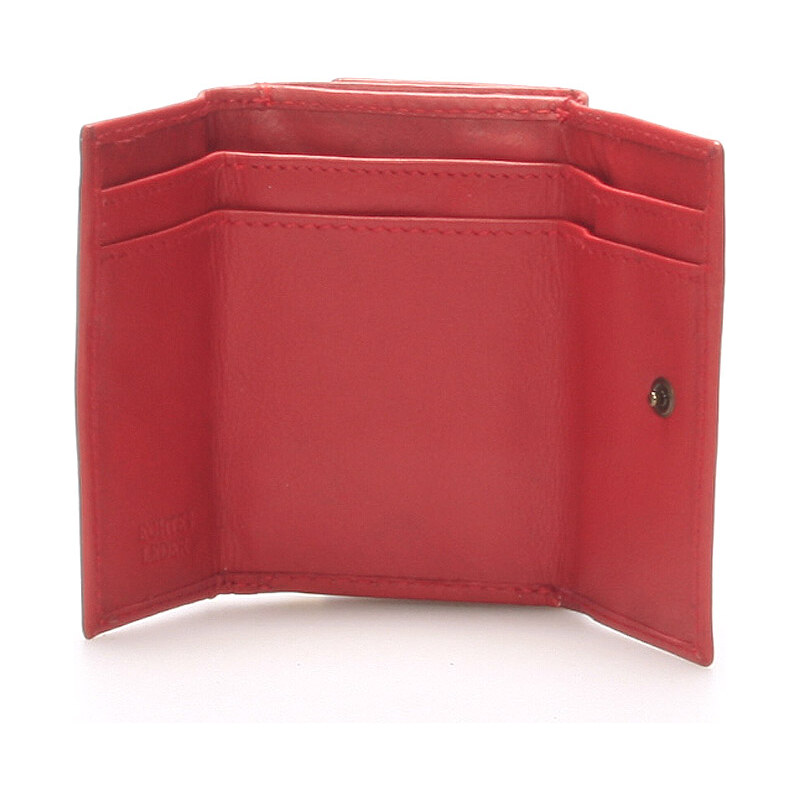 Kožená červená peněženka - Delami 9386 červená