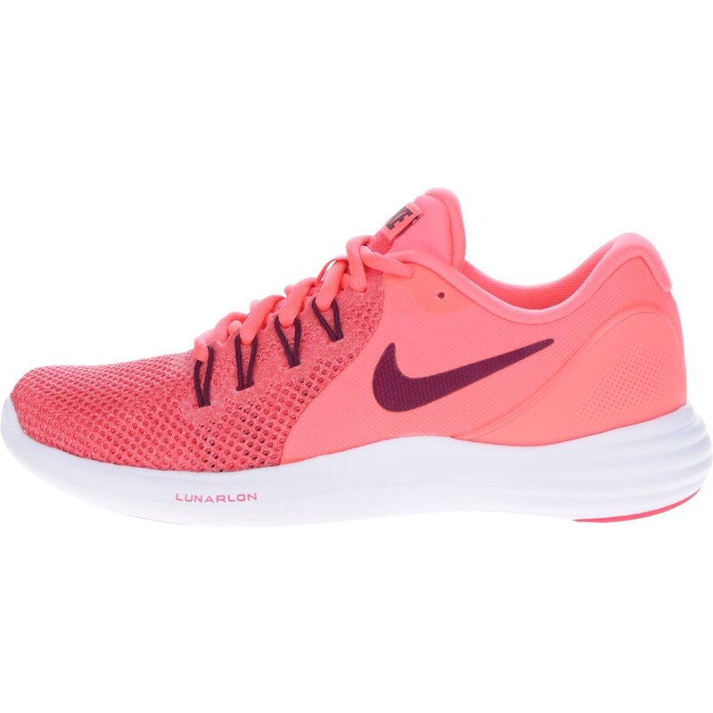 Neonově růžové dámské perforované tenisky Nike Lunar Apparent - GLAMI.cz