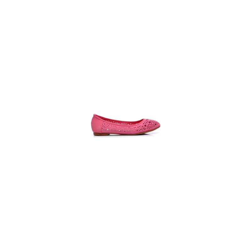 Hshoes Vykrajované baleríny růžové YT-032WM Velikost: 37/24cm