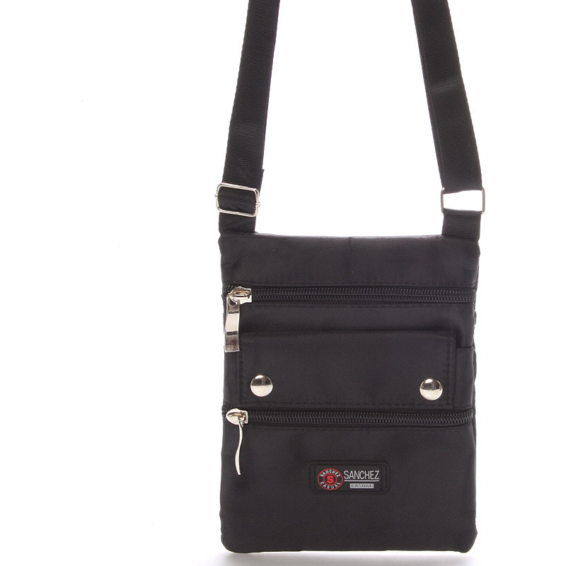 Textilní černá unisex crossbody kapsička - Sanchez F84 černá