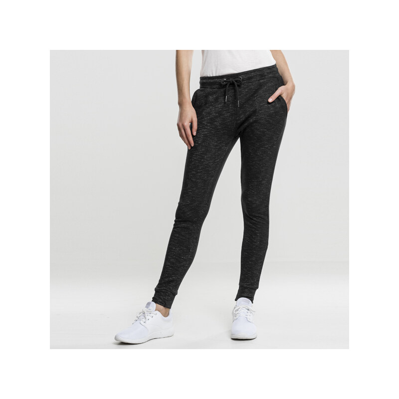 Urban Classics Ladies Space Dye Terry Jogpants blk/wht